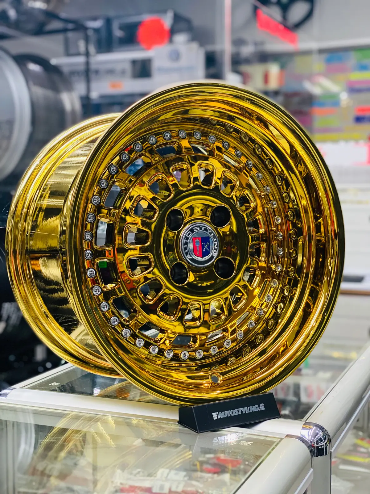 15'' As-Drums 4X100 Gold Chrome 1