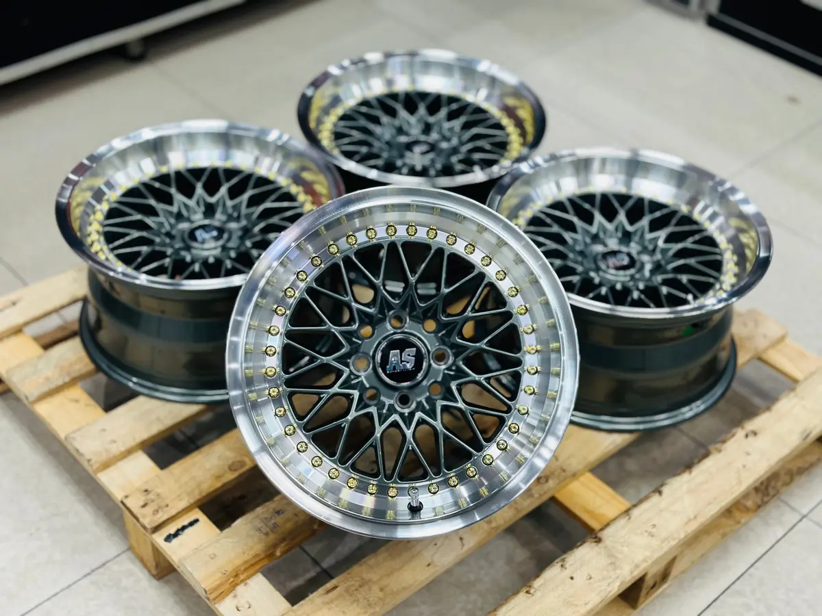 15” As-7418 Vs  Gunmetal 4/100 4/114 Wheels 1