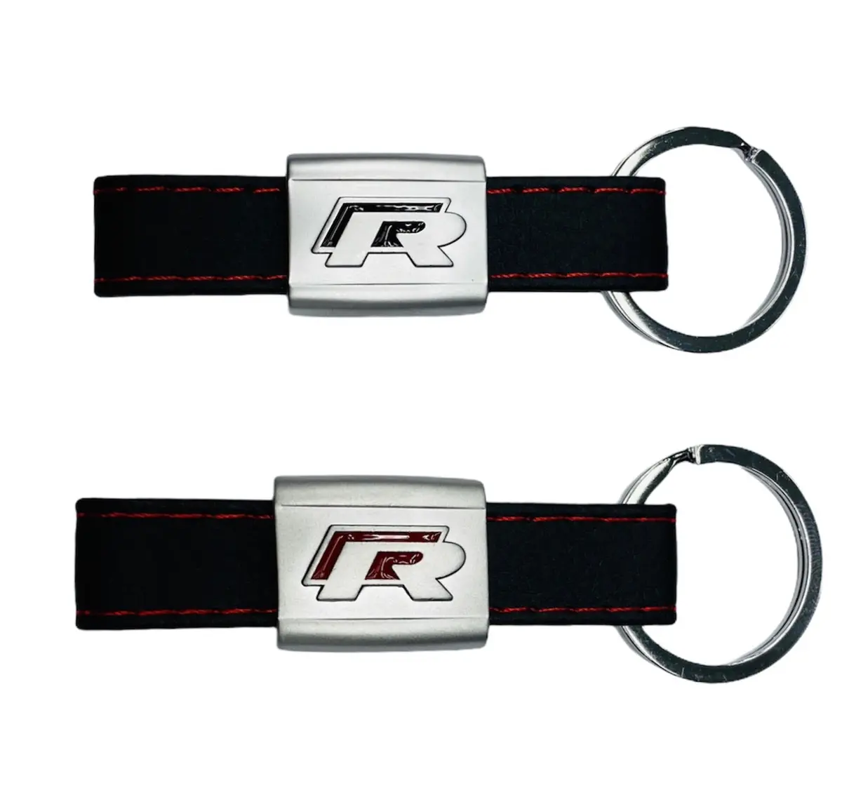 R Key Ring Red Stitch 1