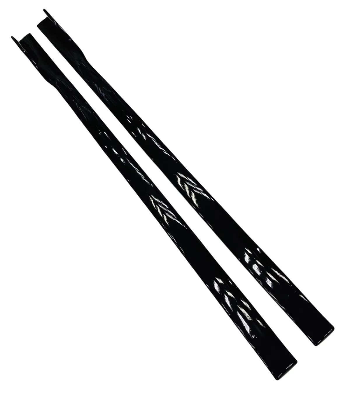Universal Side Skirt Gloss Black With Wing Type A 2