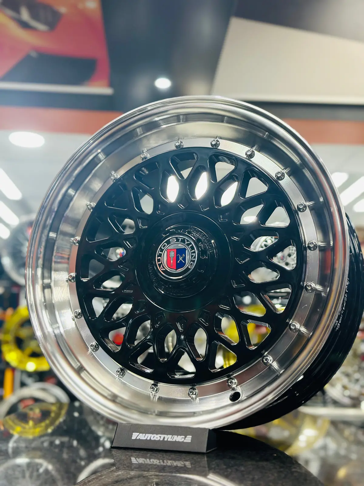 17” As-Pmesh Black 4/100 & 4/108 Pcd Wheels 1
