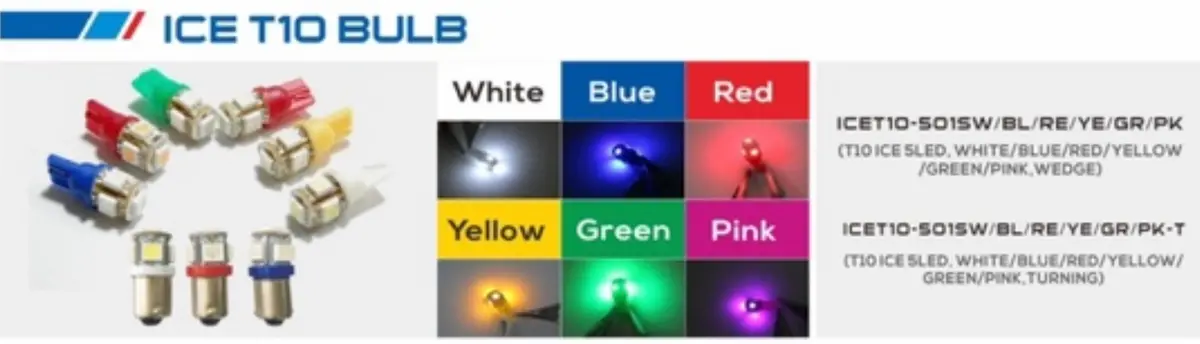 Ice T10 Led Bulbs Push In & Turn In 1