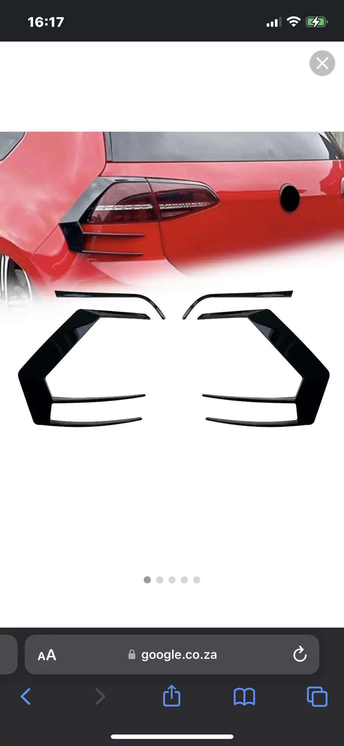 Mk7.5  Tail Light Trims Razor Gloss Black 1