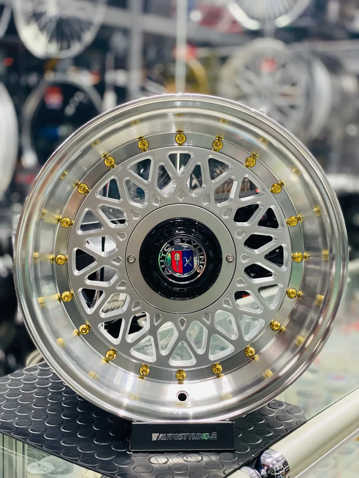 15” As-P/Mesh 4/100 4/108 Silver Gold Stud 1