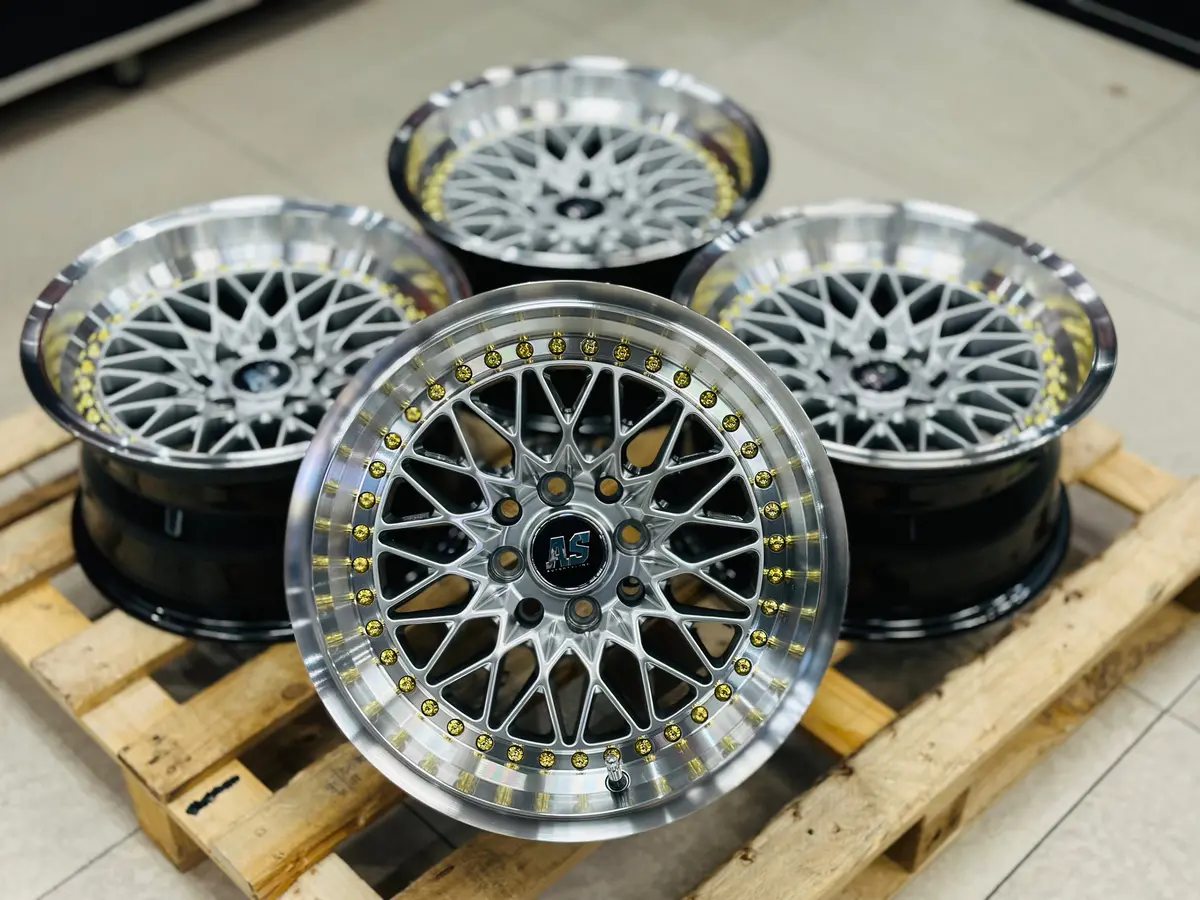 15” As-7416 Vs Silver  4/100 4/114 Wheels 1