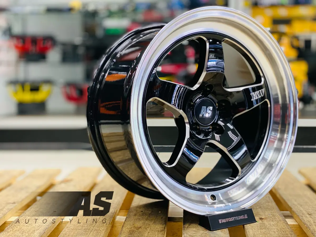 17” As- Weld 5/100 Gloss Black Silver Milling Narrow 1