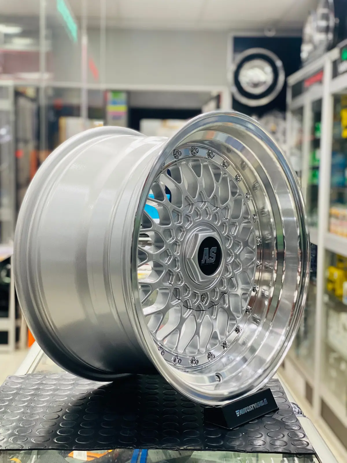 16” As-Mesh 8/9J 4/100 4/108 Silver 1