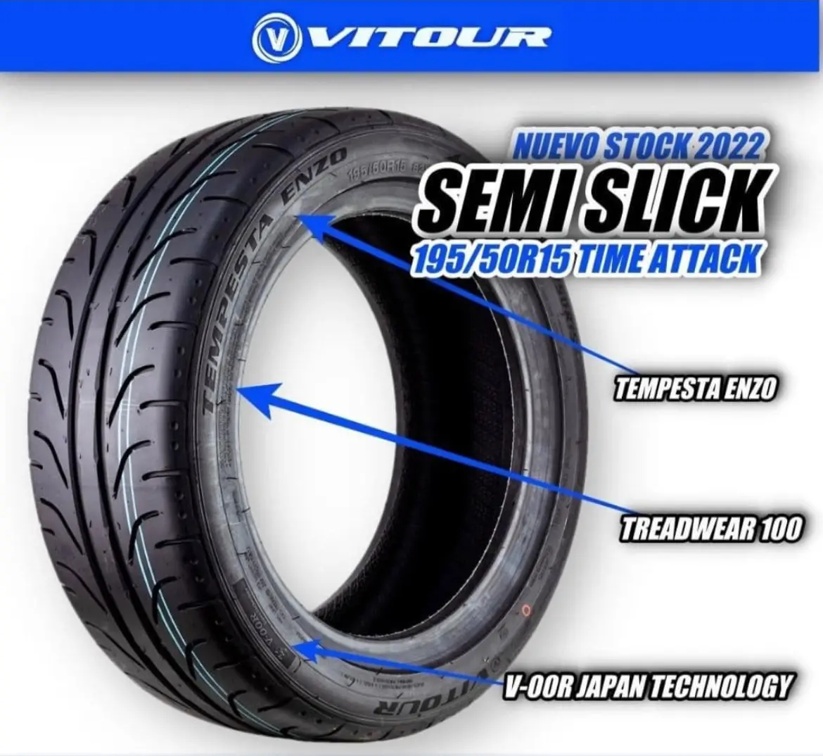 195/50/15 Vitour Semi Slick Tyres 1