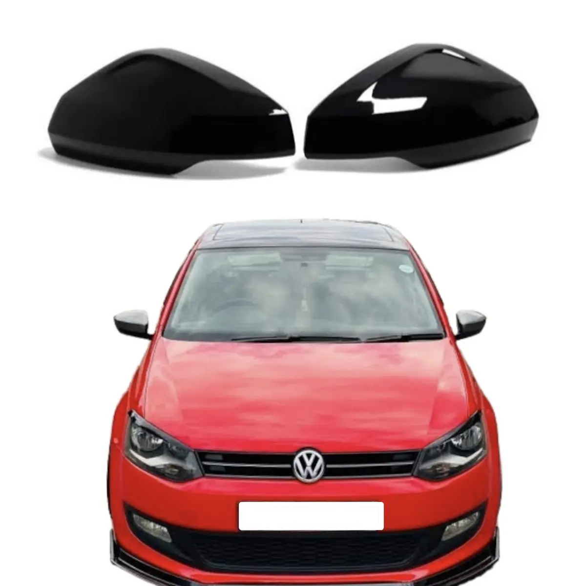 Vw Polo 6 Gloss Black Mirror Covers 1