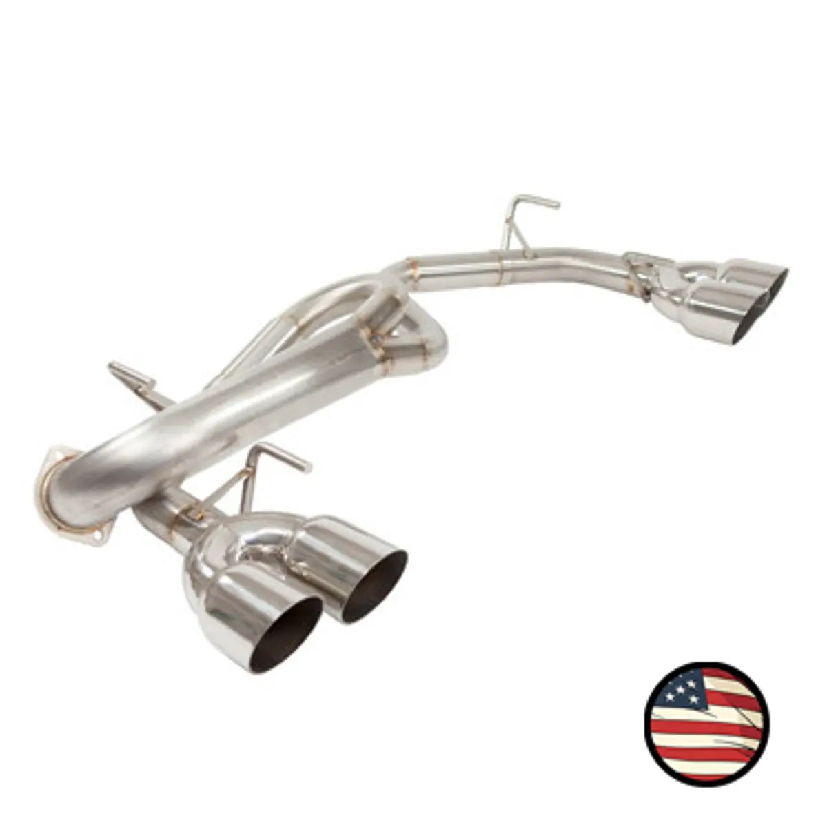 Catback Exhaust- 2008-2014 Sti/2011-2014 Wrx Hatchback - Muffler Delete - 3.5" Single Wall Tips 2