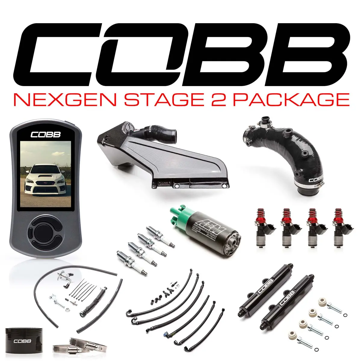 Cobb 15-21 Subaru Sti / 2018 Type Ra Nexgen Stage 2 Power Package - Redline Carbon Fiber 1