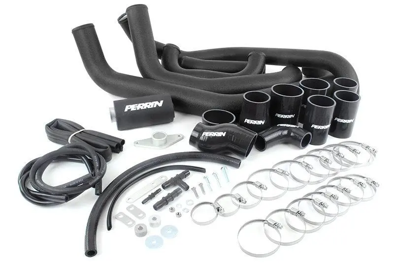 Perrin 08-14 Subaru Sti Front Mount Intercooler Boost Tube Kit - Black 1
