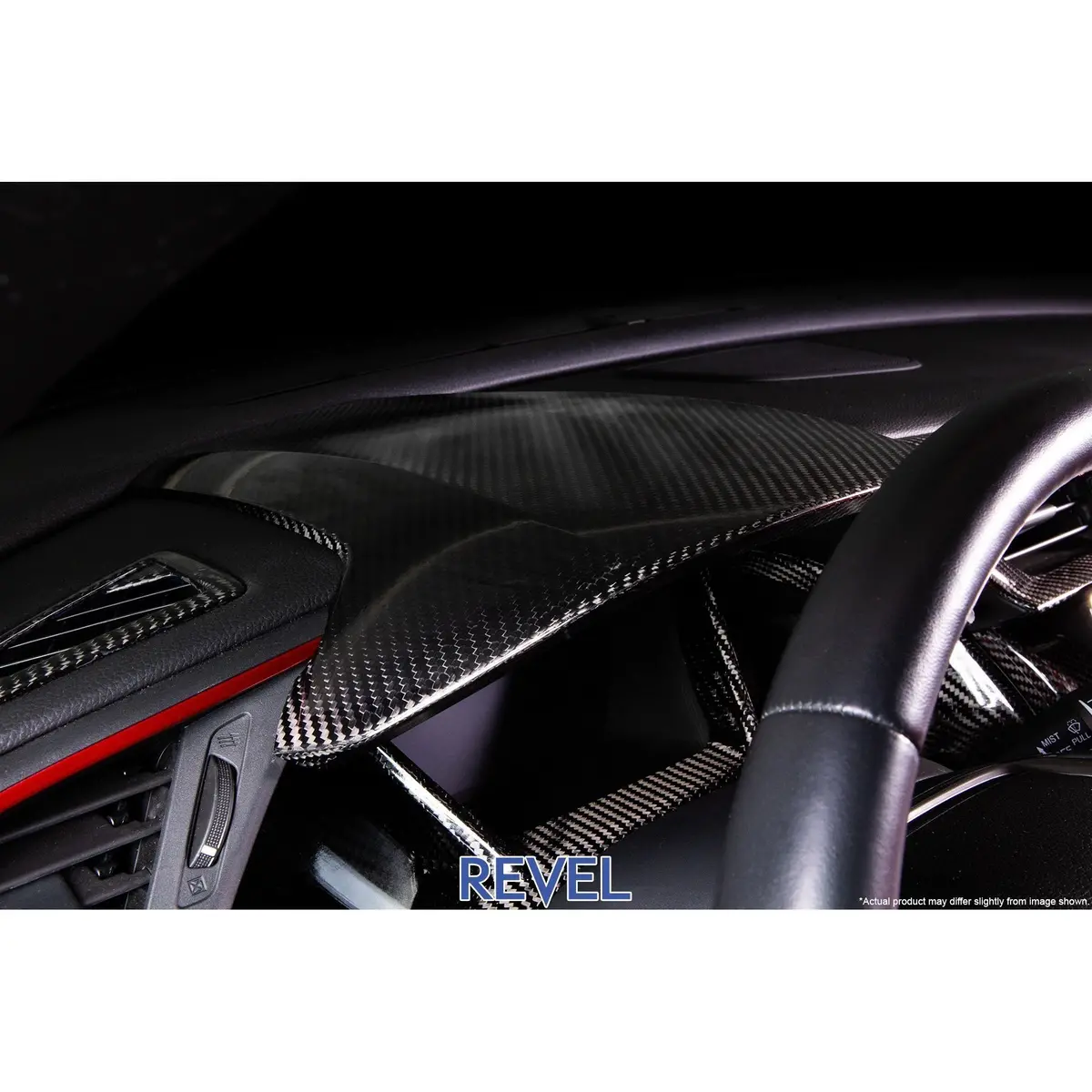 Revel 2022+ Subaru Wrx Gt Dry Carbon Center Dash Cover W/ Alcantara Cover - 1 Piece 1