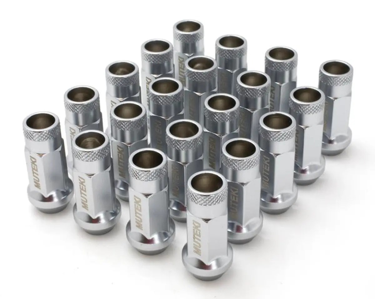 Wheel Mate Muteki Sr48 Open End Lug Nuts - Black 12X1.25 48Mm 1