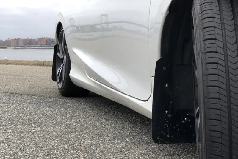 Rally Armor Black Mud Flaps For 2016–2019 Honda Civic Si – Ur Series With Blue Logo 2