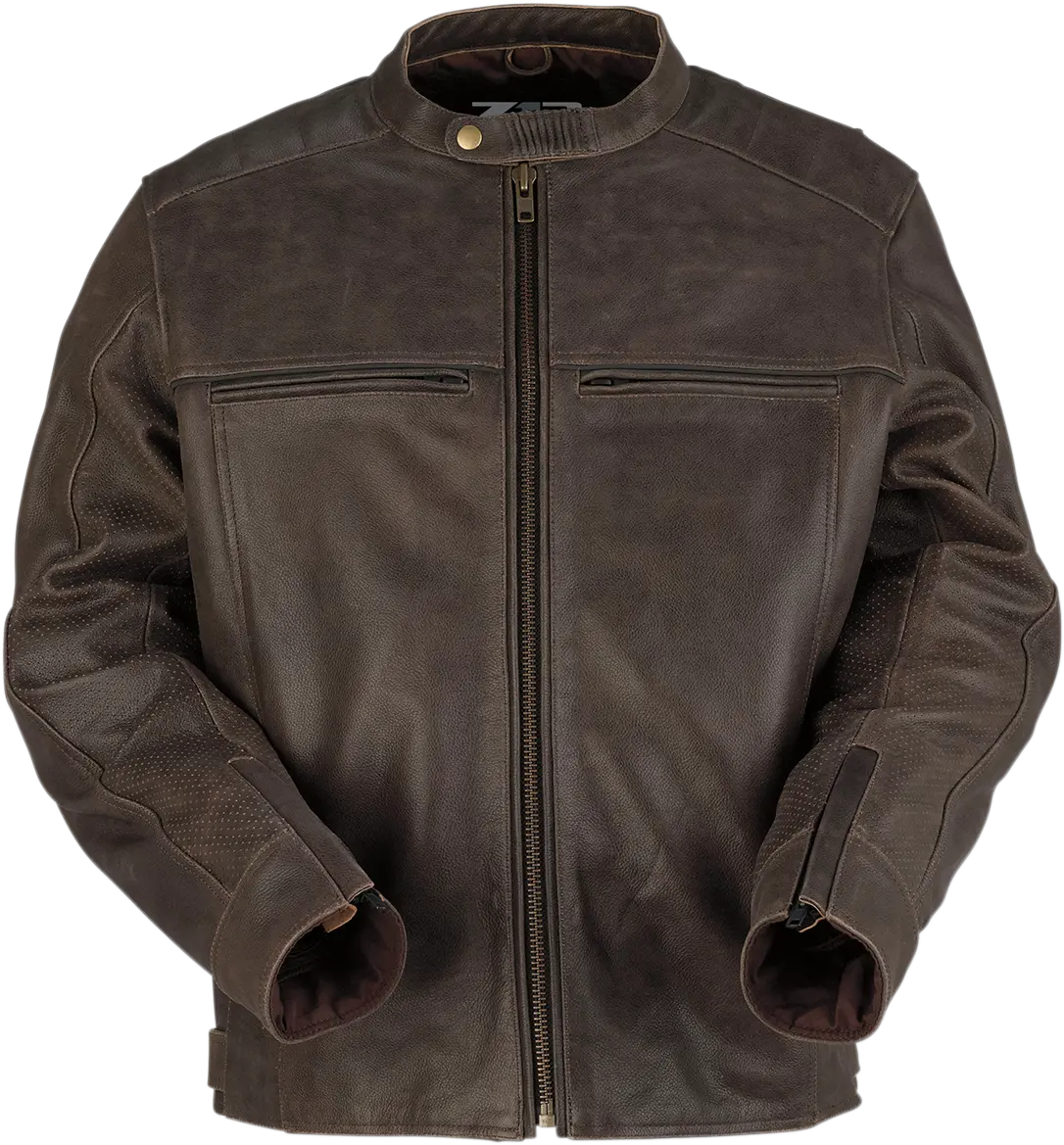 Z1R Indiana Leather Motorcycle Jacket – Brown, Size 2Xl (Model 2810-3405) 1