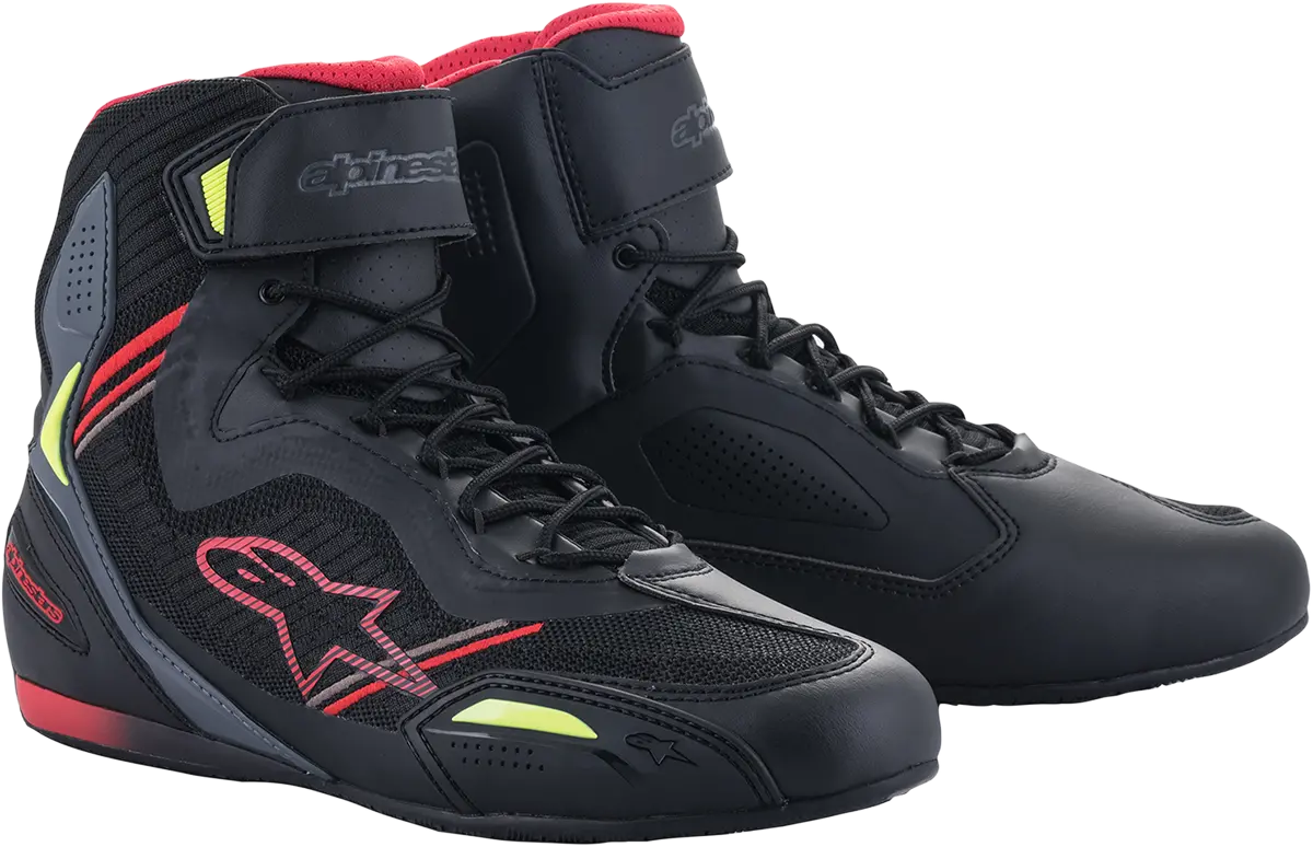 Alpinestars Faster-3 Rideknit Shoes - Black/Red/Yellow - Us 11 251031913611 1