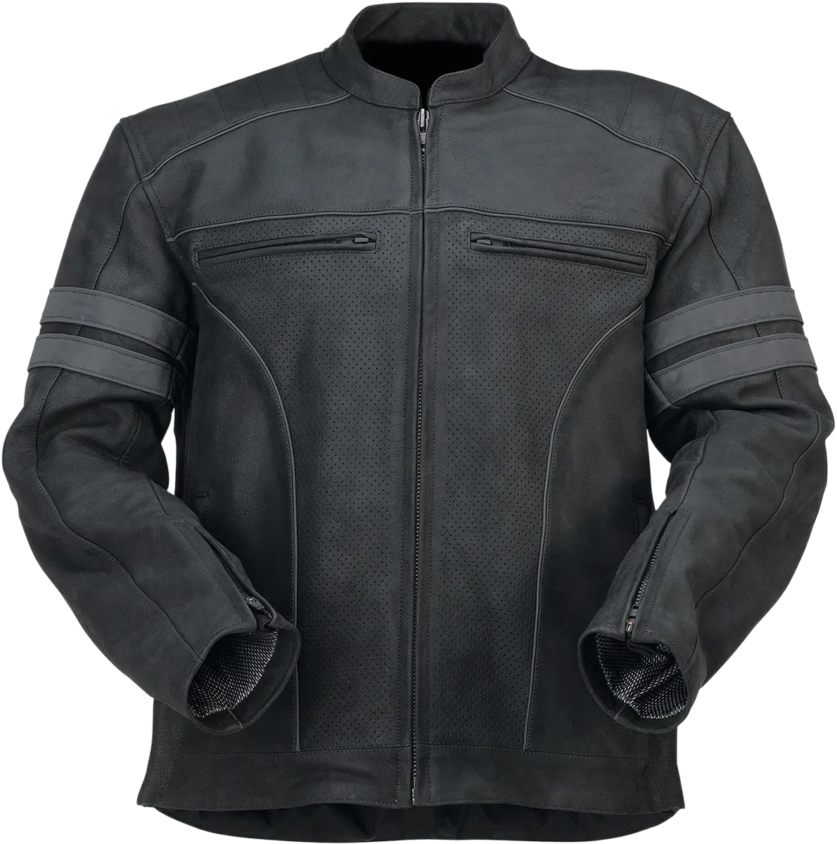 Z1R Remedy Premium Leather Motorcycle Jacket – Black, Size 4Xl 1