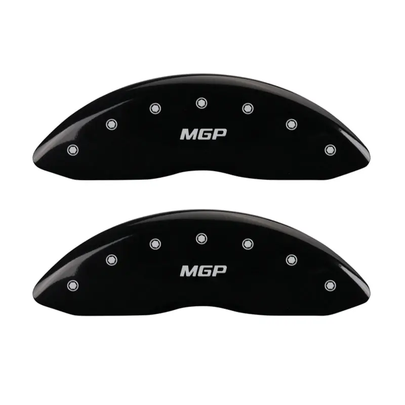 Mgp Front Set 2 Caliper Covers Engraved Front Mgp Black Finish Silver Ch 2