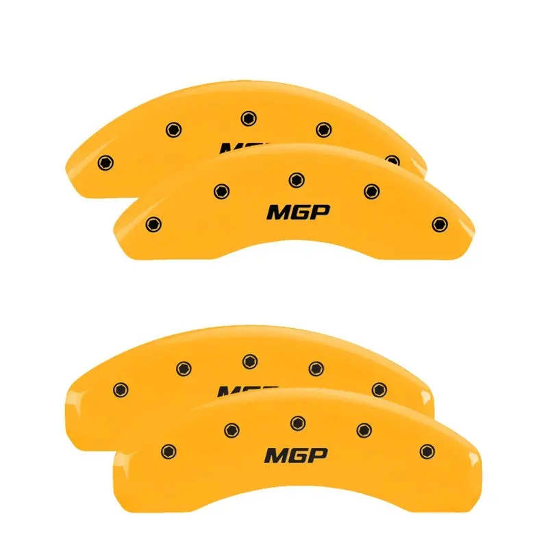 Mgp Engraved Caliper Covers – Front & Rear, Yellow Finish With Black Chrome, Fits 2019 Toyota C-Hr 1