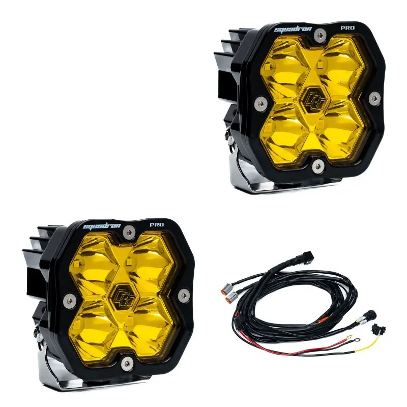 Baja Designs Squadron 2.0 Pro Led Spot Lights (Pair) – Amber Lens 1