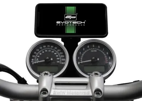 Evotech Performance Quad Lock Compatible Handlebar Clamp Sat Nav Mount For 2017-2025 Bmw R Nine T 2