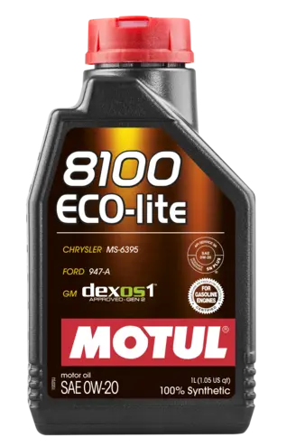 Motul 8100 Eco-Lite Gen3 Full-Synthetic Engine Oil – Sae 0W-20, Api Sp Certified 1