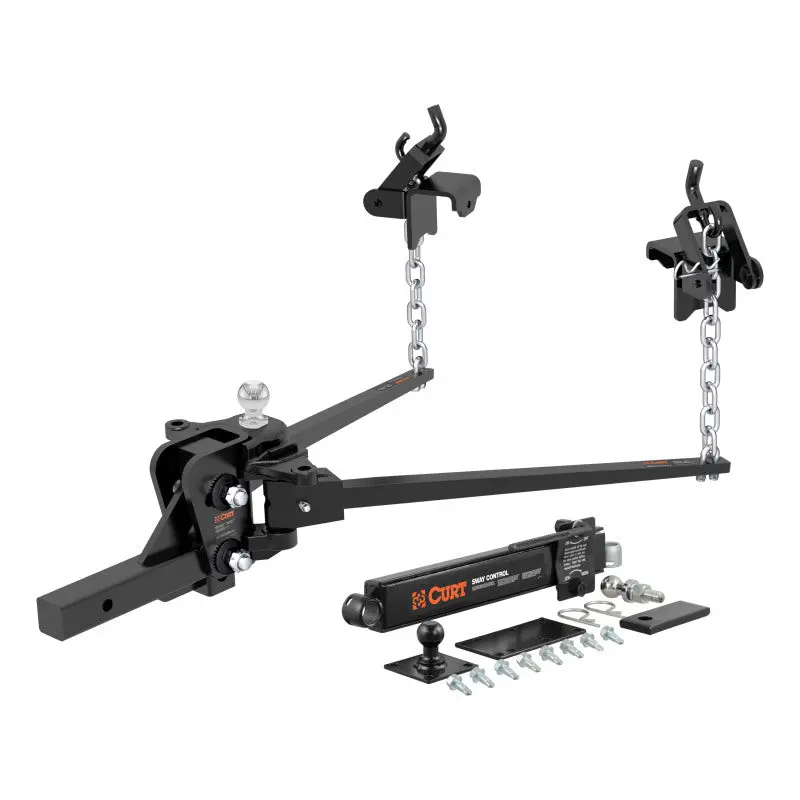 Curt Weight Distribution Hitch Kit – Short Trunnion Bars, 8,000–10,000 Lb Capacity, 28-3/8 Inch Length 1