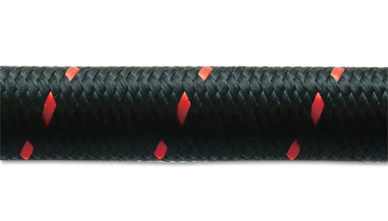 Vibrant Two-Tone Black-And-Red Nylon Braided Flex Hose – -8 An Fitting, 20-Foot Roll 1