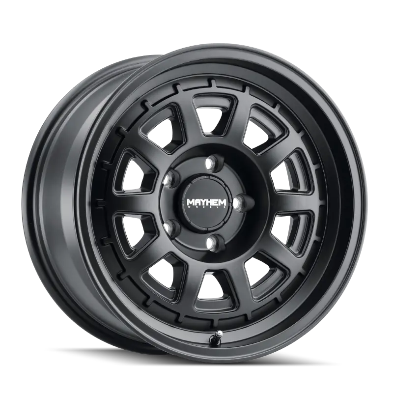 Mayhem Voyager Matte Black Alloy Wheel – 17X8.5 Inches, 6X139.7Mm Bolt Pattern, 18Mm Offset, 106Mm Hub Bore 1