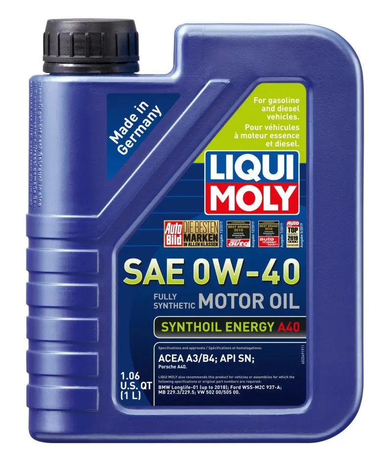 Liqui Moly 1L Synthoil Energy A40 Motor Oil Sae 0W40 - Single 2
