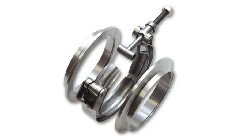 Vibrant Aluminum V-Band Flange Assembly For 3-Inch Od Tubing – Includes Two Flanges, One Stainless Clamp, And One Viton O-Ring 1