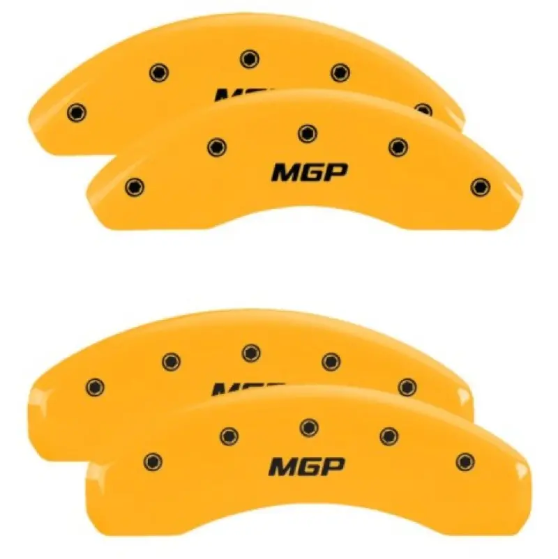 Mgp Engraved Caliper Covers – Front & Rear, Yellow Finish With Black Chrome, Fits 2019 Toyota C-Hr 2