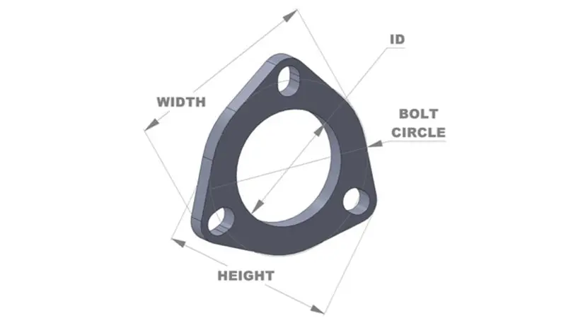 Vibrant 3-Bolt Stainless Steel Exhaust Flanges – 2.75-Inch Id, T304 Grade (5-Pack) 1
